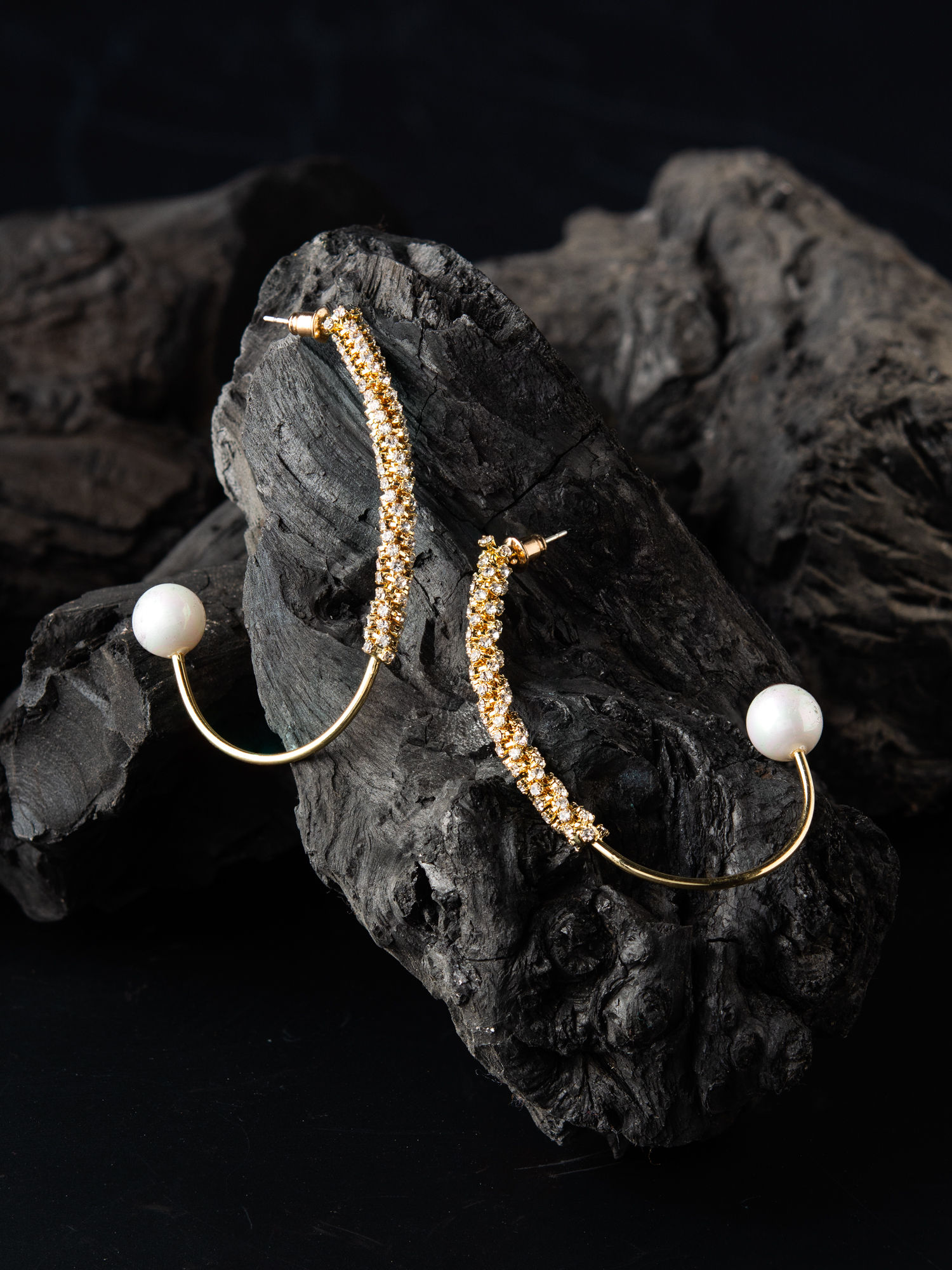 Trillion Diamond Hoop Earrings in Silver | Jenny Butterfield Inspirational  Jewelry